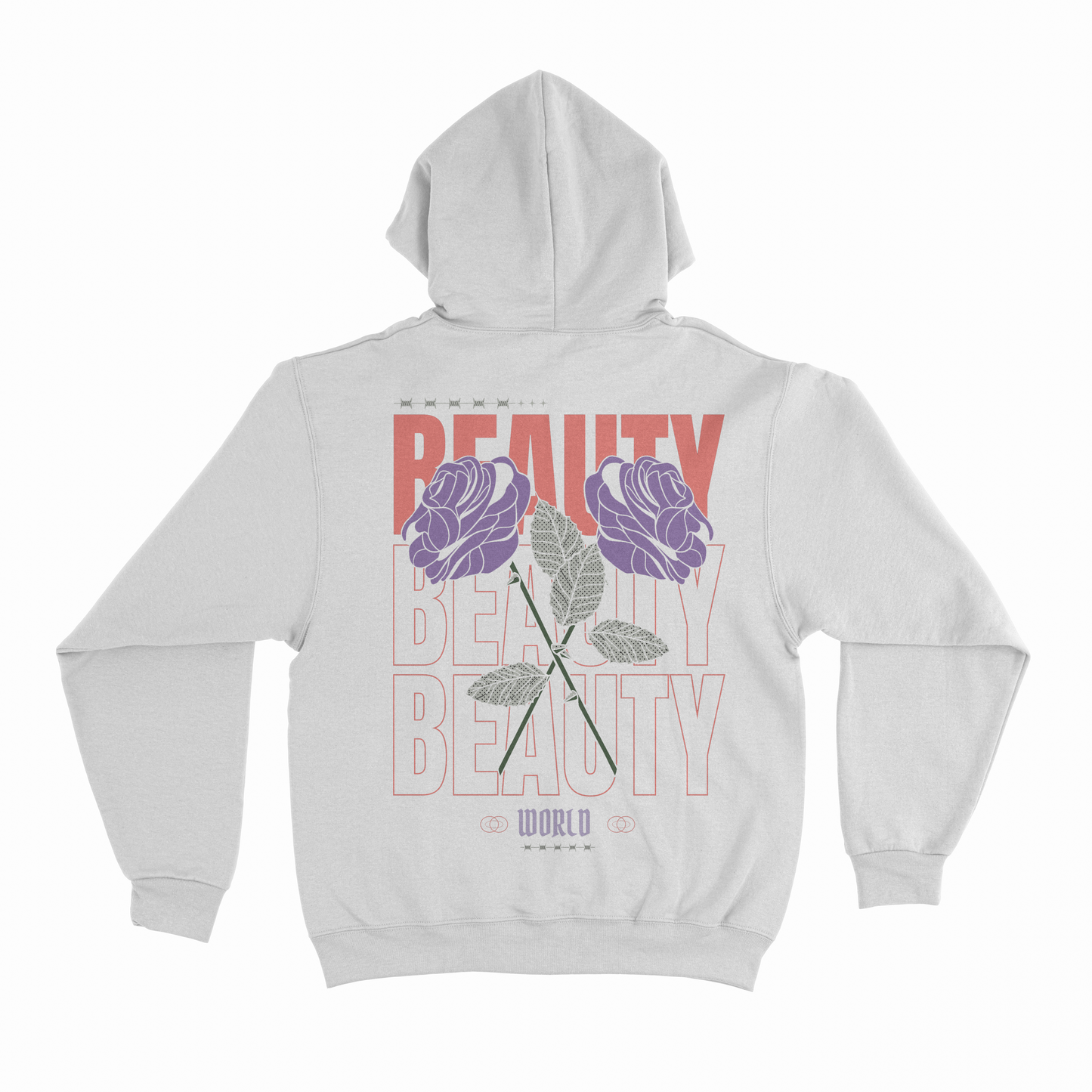 BEAUTY PURPLE ROSE HOODIE