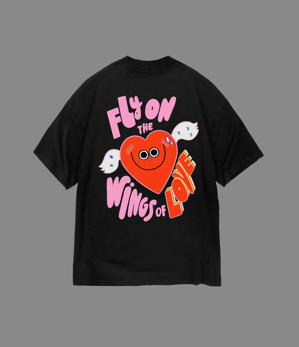 FLY ON THE WINGS OF LOVE OVERSIZED T-SHIRT