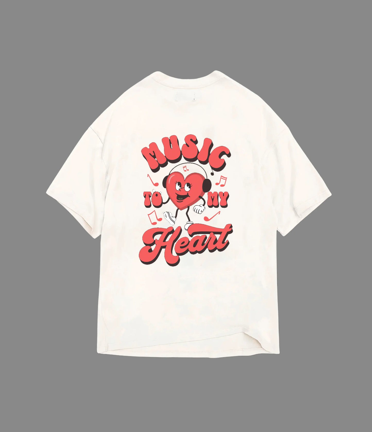 MUSIC TO MY HEART OVERSIZED T-SHIRT